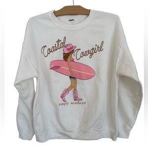 Coastal Cowgirl Sweatshirt by Simply Southern Size L